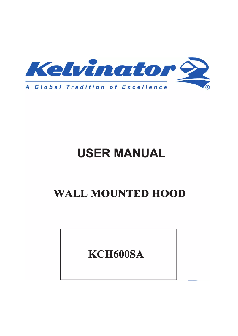Imagen de la primera página del manual del dispositivo KCH600SA