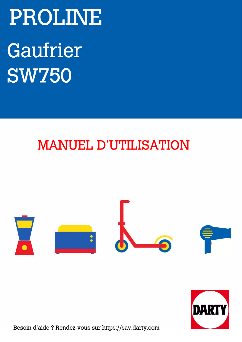 Page 1 de la notice Manuel utilisateur Proline SW750