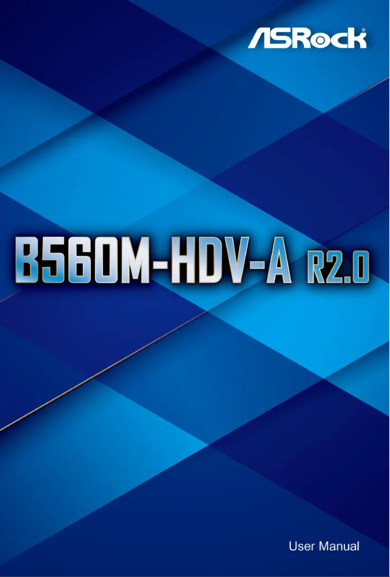 Page n°1 - Manuel utilisateur Asrock B560M-HDV-A R2.0