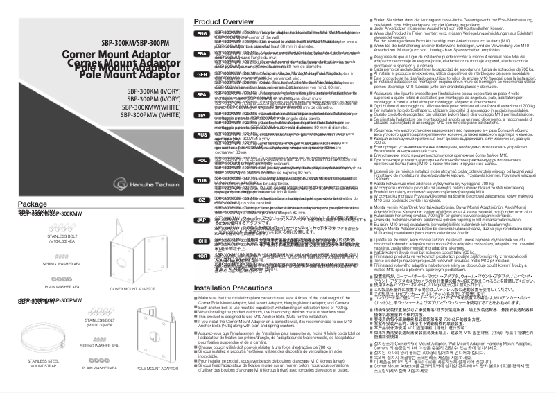Page 1 de la notice Manuel utilisateur Hanwha SBP-300PMW