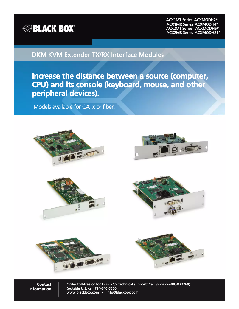 Page n°1 - Manuel utilisateur Black Box ACX2MR-DP4KHS-2S
