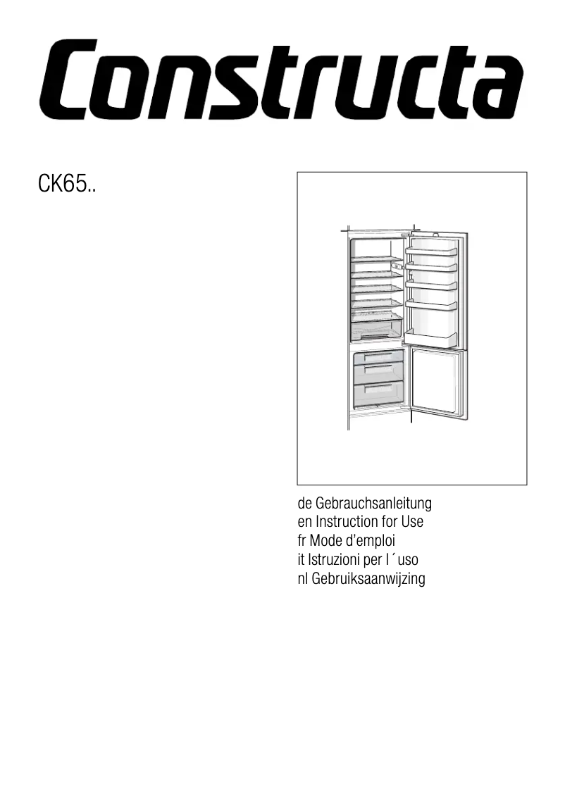 Page n°1 - Manuel utilisateur Constructa CK65640