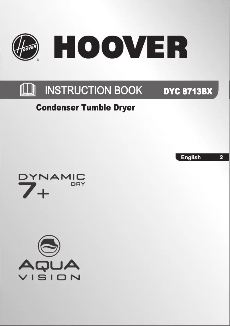Page n°1 - Manuel utilisateur Hoover DYC 8713BX-AUS