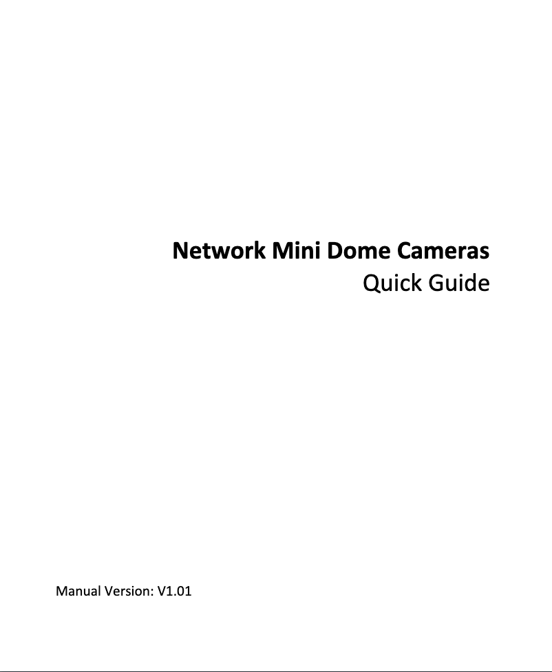 Page n°1 - Manuel utilisateur UniView IPC3634SE-ADZK-WL-I0