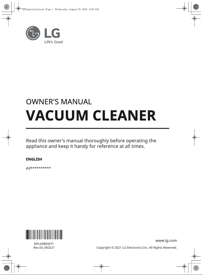 Página 1 del manual Manual de usuario LG A929KVM