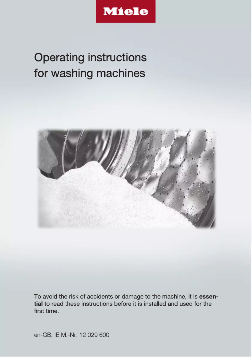 Page n°1 - Manuel utilisateur Miele G660