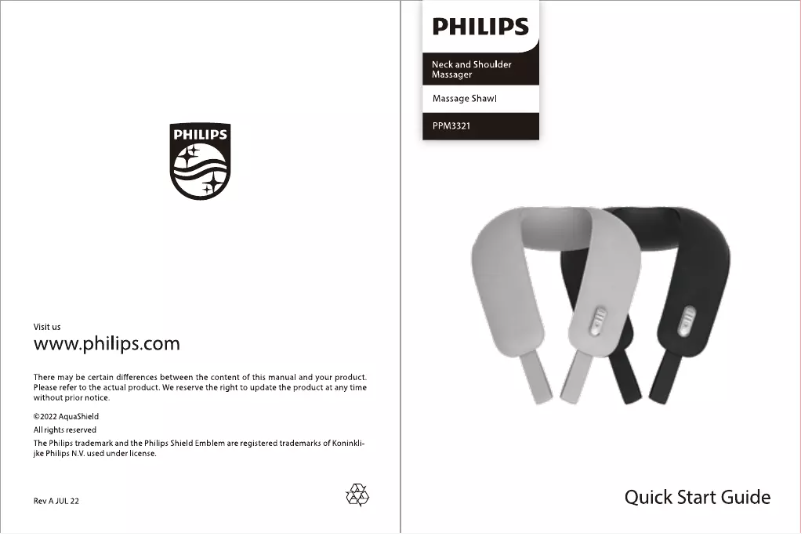 Page n°1 - Guide de démarrage rapide Philips PPM3321