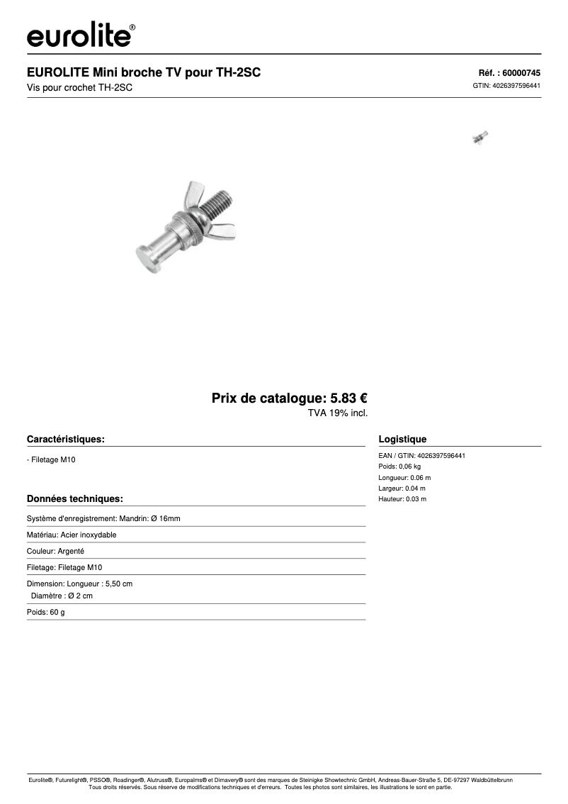 Image de la première page du manuel de l'appareil TH-2SC