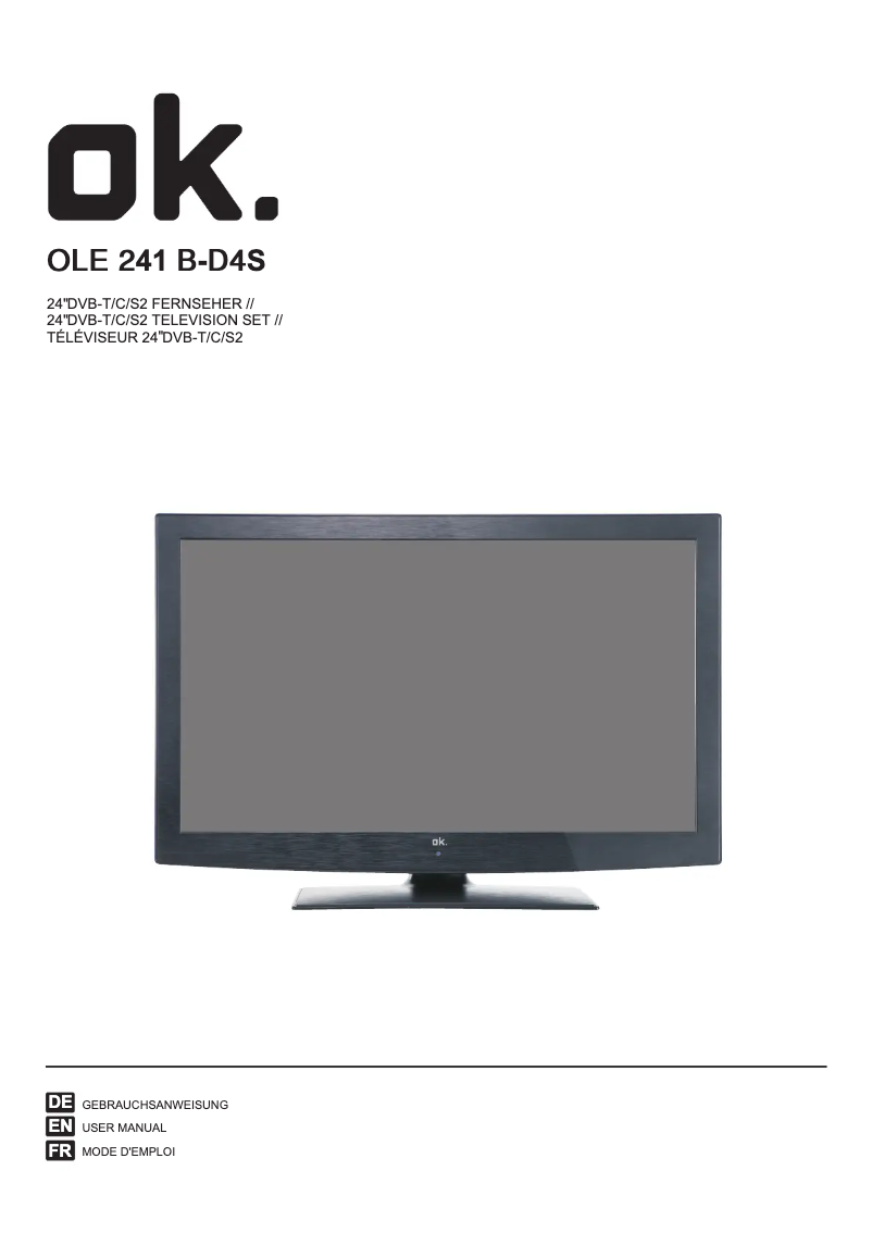 Page n°1 - Manuel utilisateur OK OLE 241 B-D4S