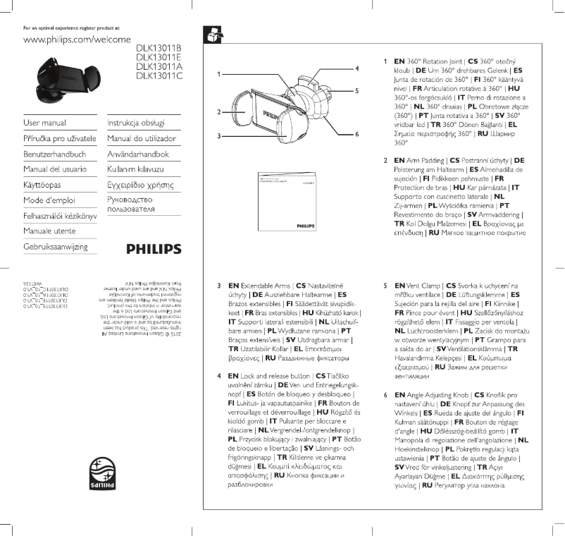 Page 1 de la notice Manuel utilisateur Philips DLK13011B