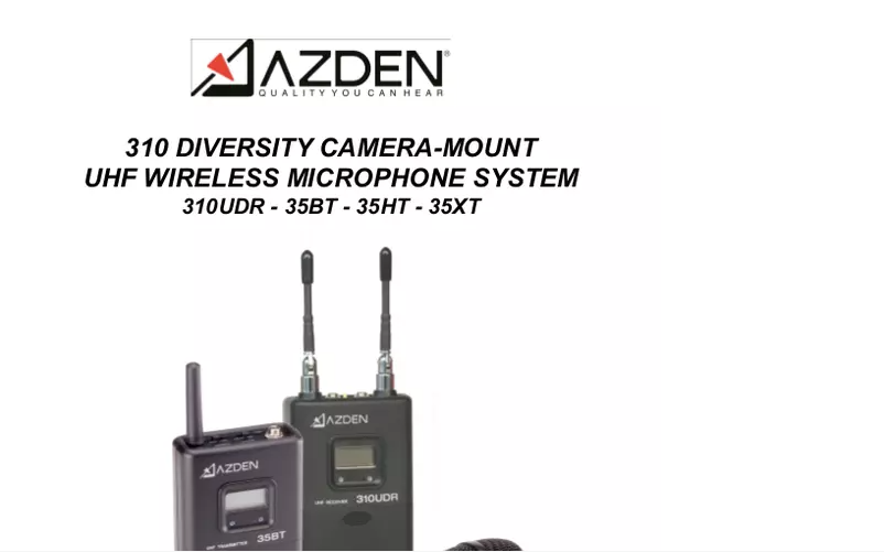 Page 1 de la notice Manuel utilisateur Azden 310LX