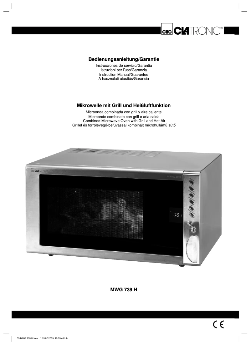 Image de la première page du manuel de l'appareil MWG 739