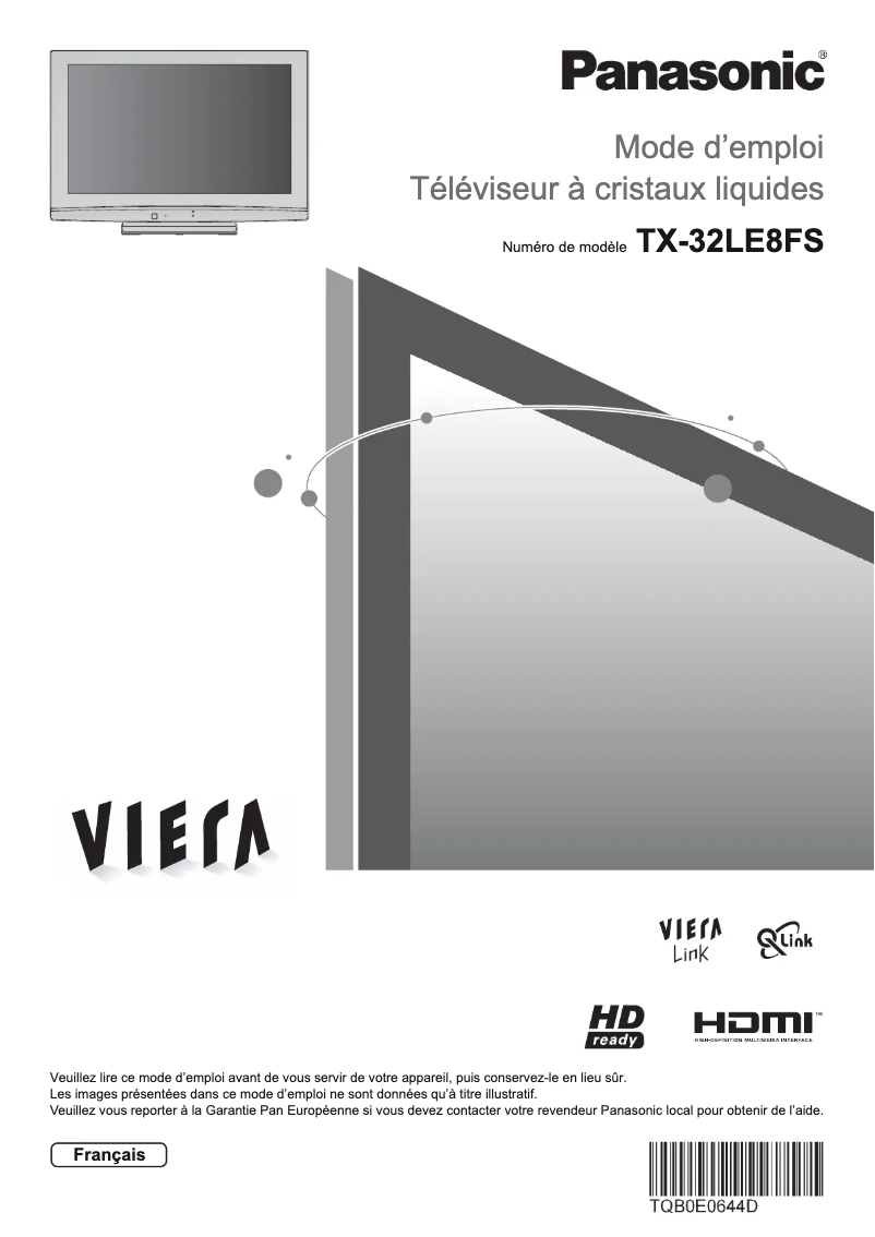 Page 1 de la notice Manuel utilisateur Panasonic Viera TX-32LE8FS