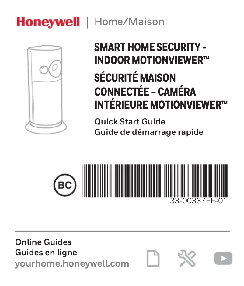 Page 1 de la notice Manuel utilisateur Honeywell RCHSIMV1