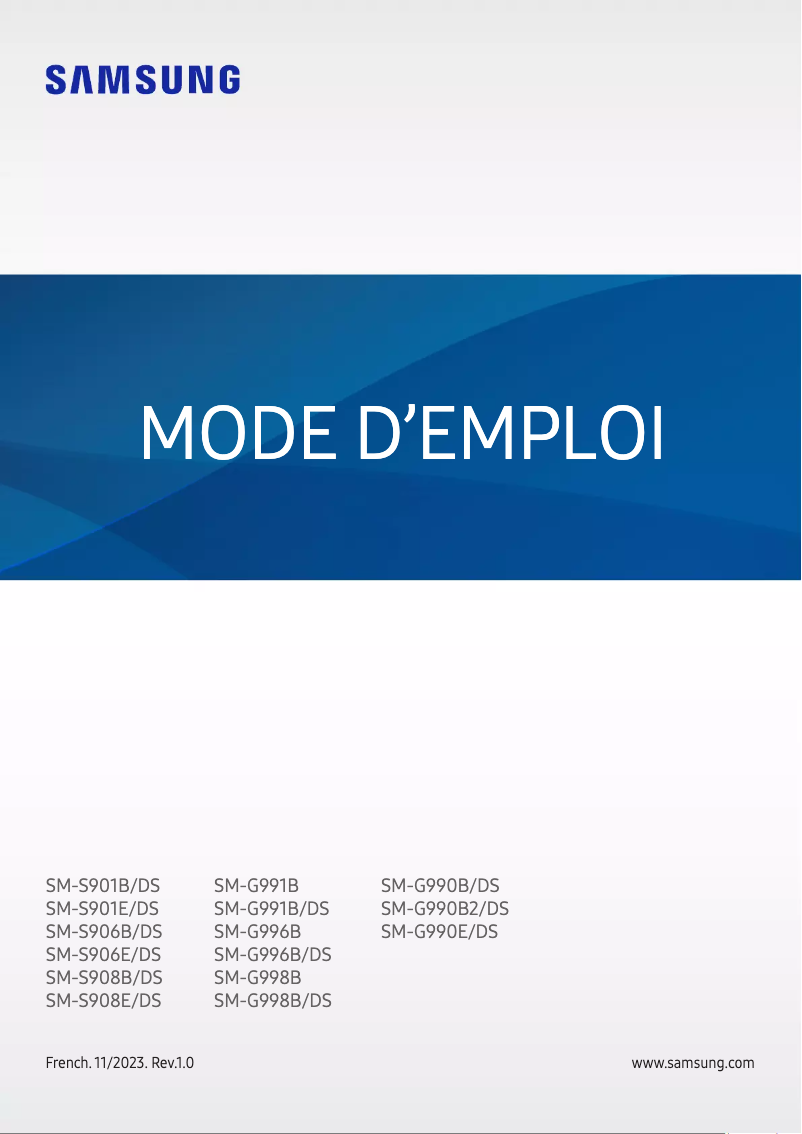 Imagen de la primera página del manual del dispositivo Galaxy S21 Ultra 5G