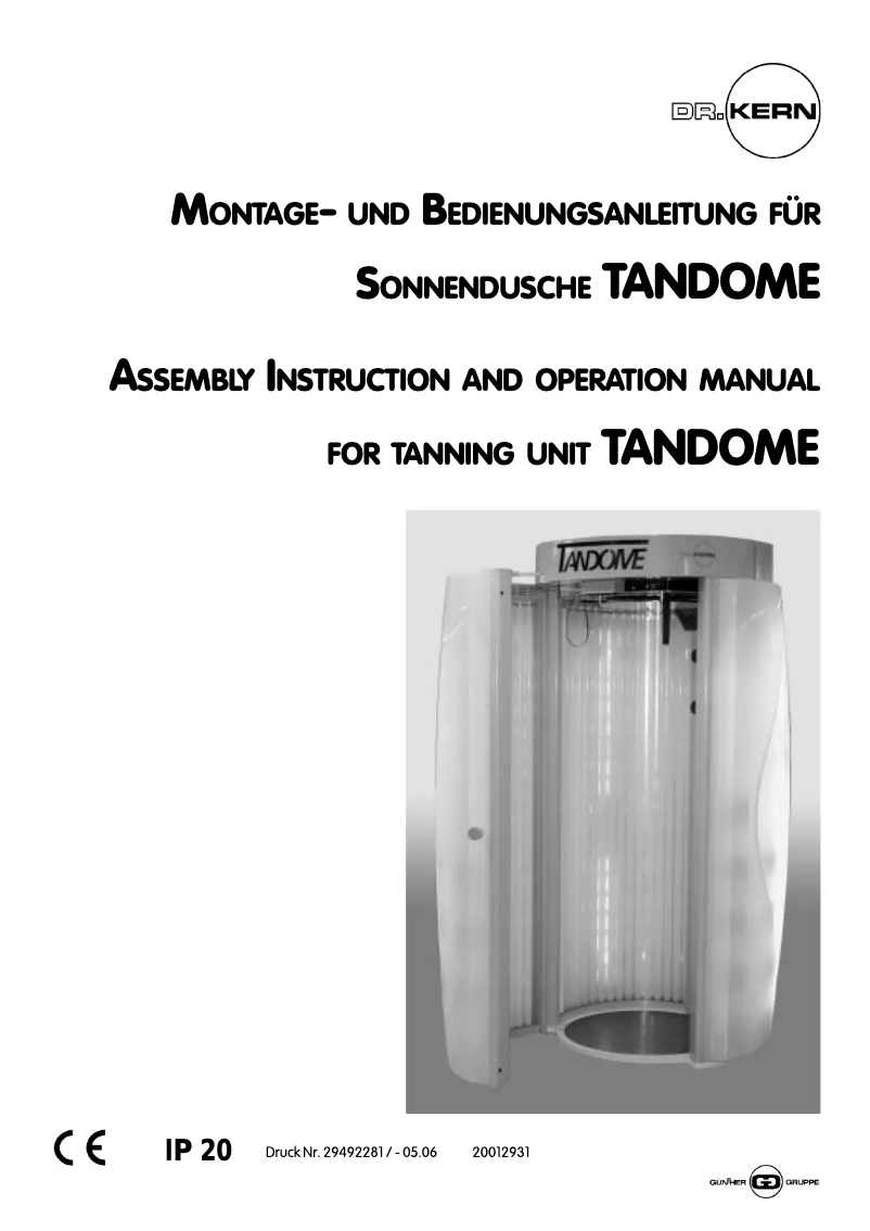 Página 1 del manual Manual de usuario Dr. Kern Tandome