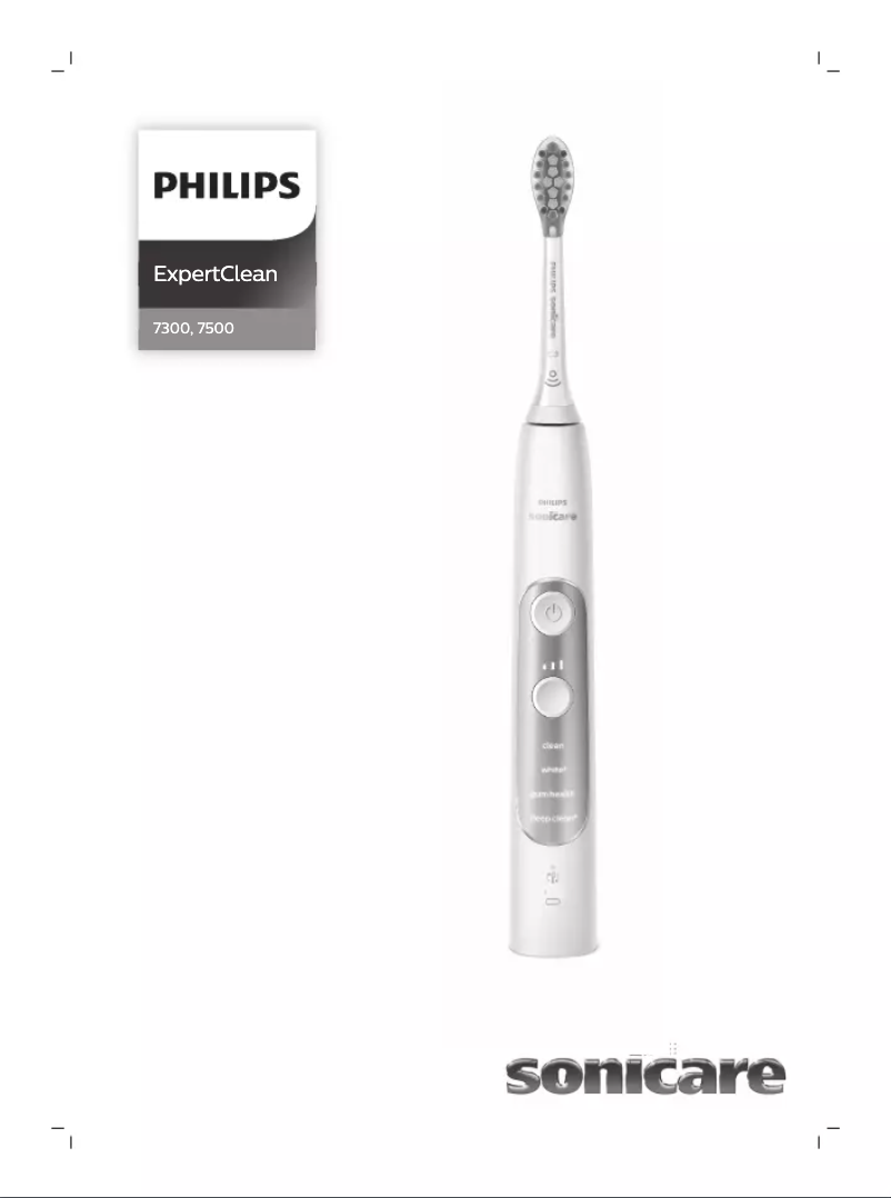Page n°1 - Manuel utilisateur Philips Sonicare ExpertClean 7300 HX9609