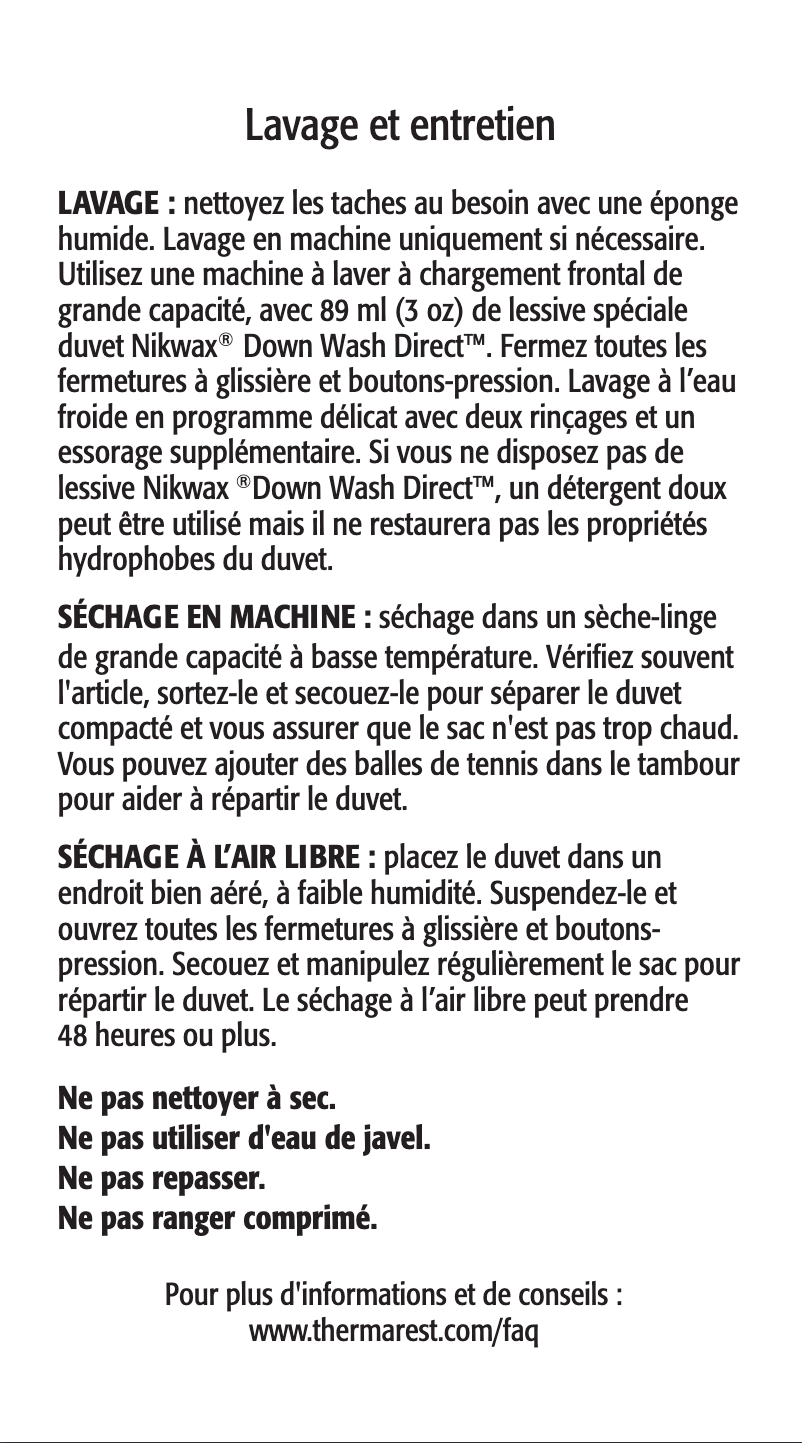 Página 1 del manual Manual de usuario Therm-a-Rest Vesper