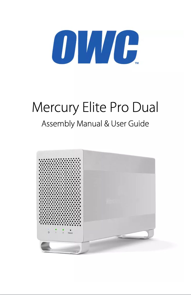 Página 1 del manual Manual de usuario OWC Mercury Elite Pro Dual