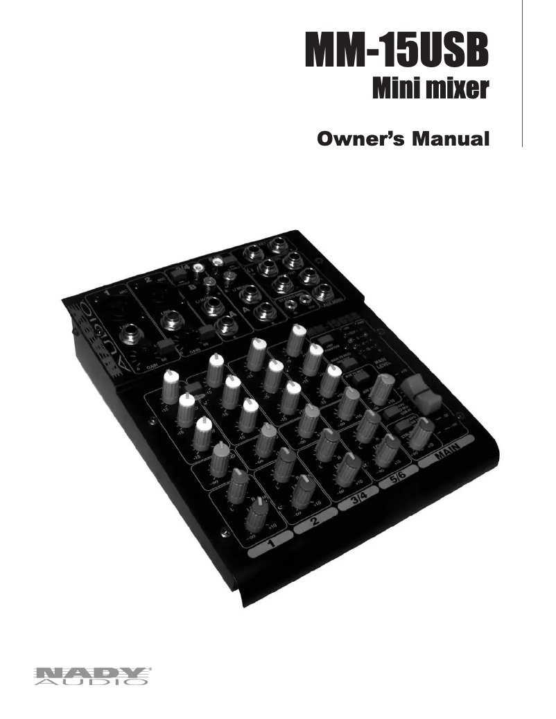 Image de la première page du manuel de l'appareil Mini-Mixer MM-15USB