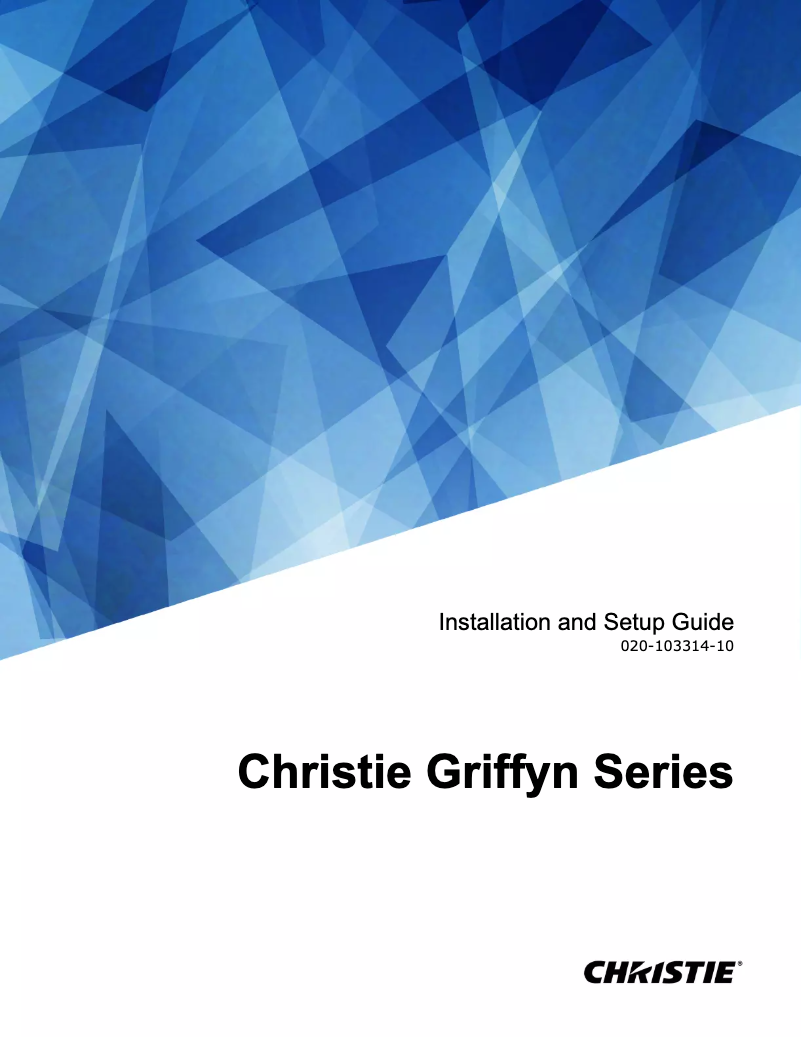 Page n°1 - Manuel utilisateur Christie Roadie 4K35