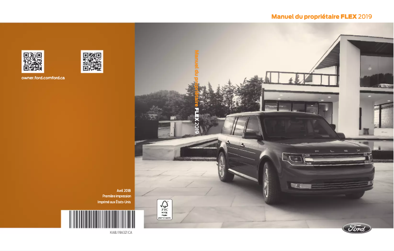 Page 1 de la notice Manuel utilisateur Ford Flex (2019)