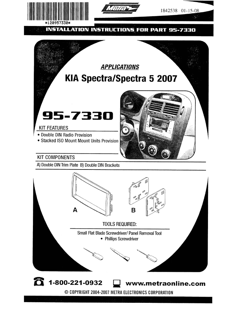 Image de la première page du manuel de l'appareil 95-7330