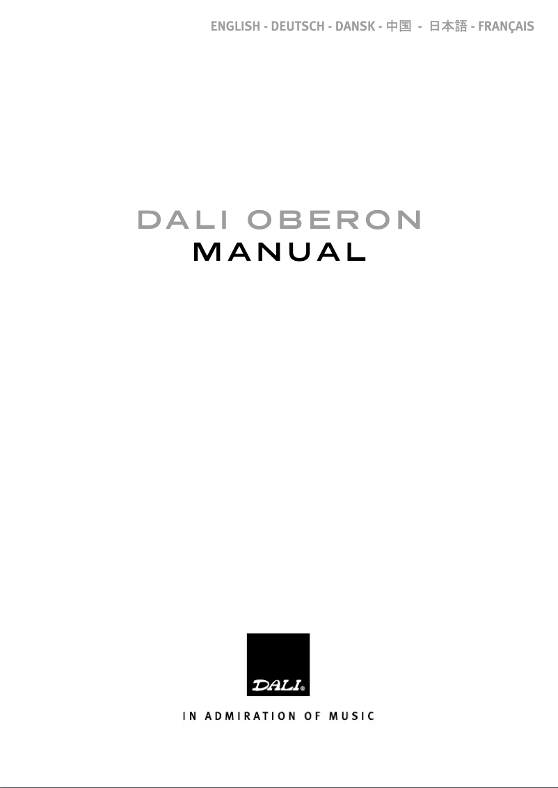 Page n°1 - Manuel utilisateur Dali Oberon 9
