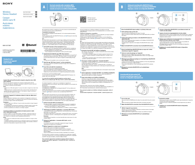 Image de la première page du manuel de l'appareil MDR-ZX770BT