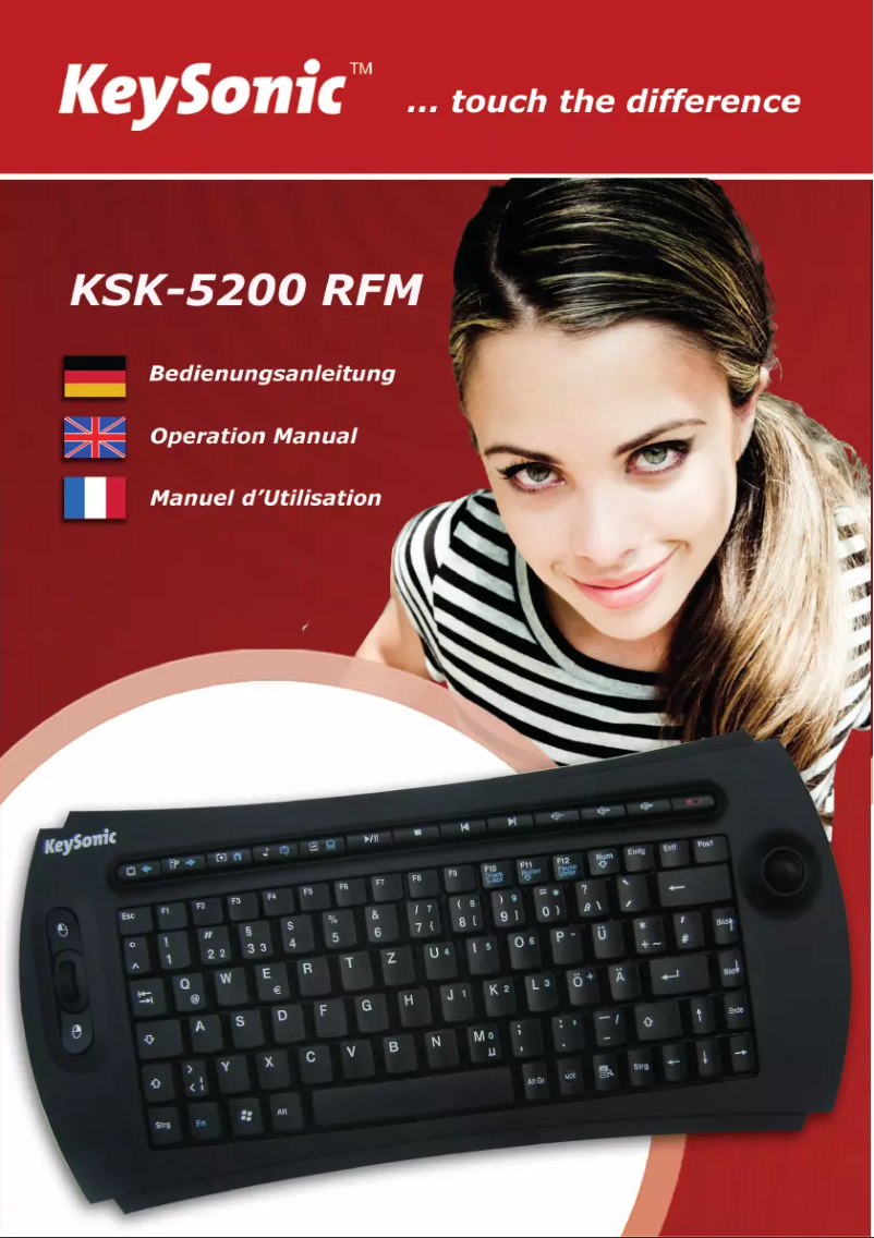 Page n°1 - Manuel utilisateur KeySonic KSK-5200 RFM