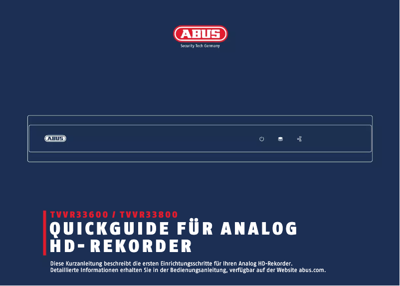 Page 1 de la notice Mode d'emploi Abus TVVR33800