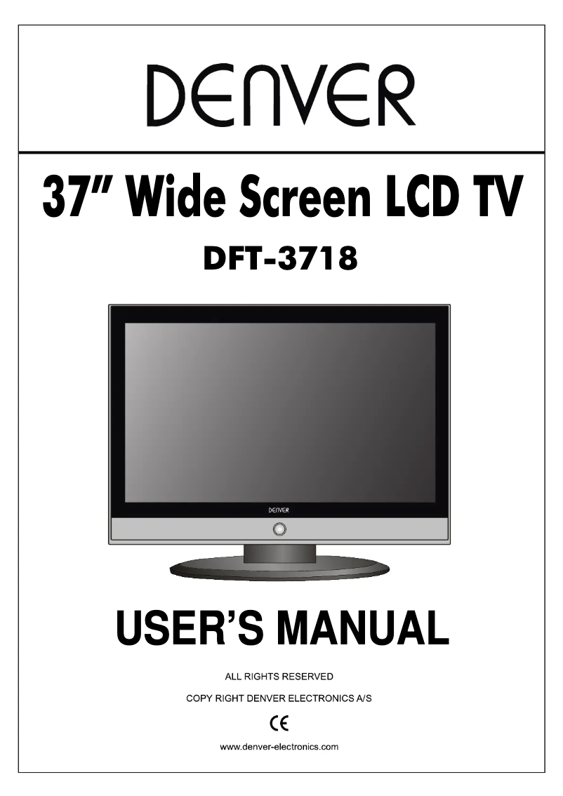 Page 1 de la notice Manuel utilisateur Denver DFT-3718
