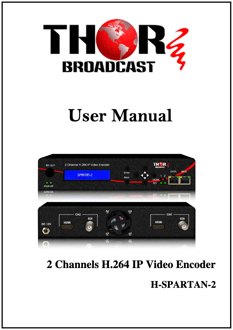 Image de la première page du manuel de l'appareil H-SPARTAN-2