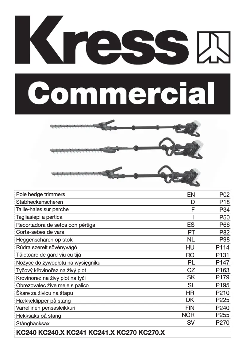 Page 1 de la notice Manuel utilisateur Kress KC270.9