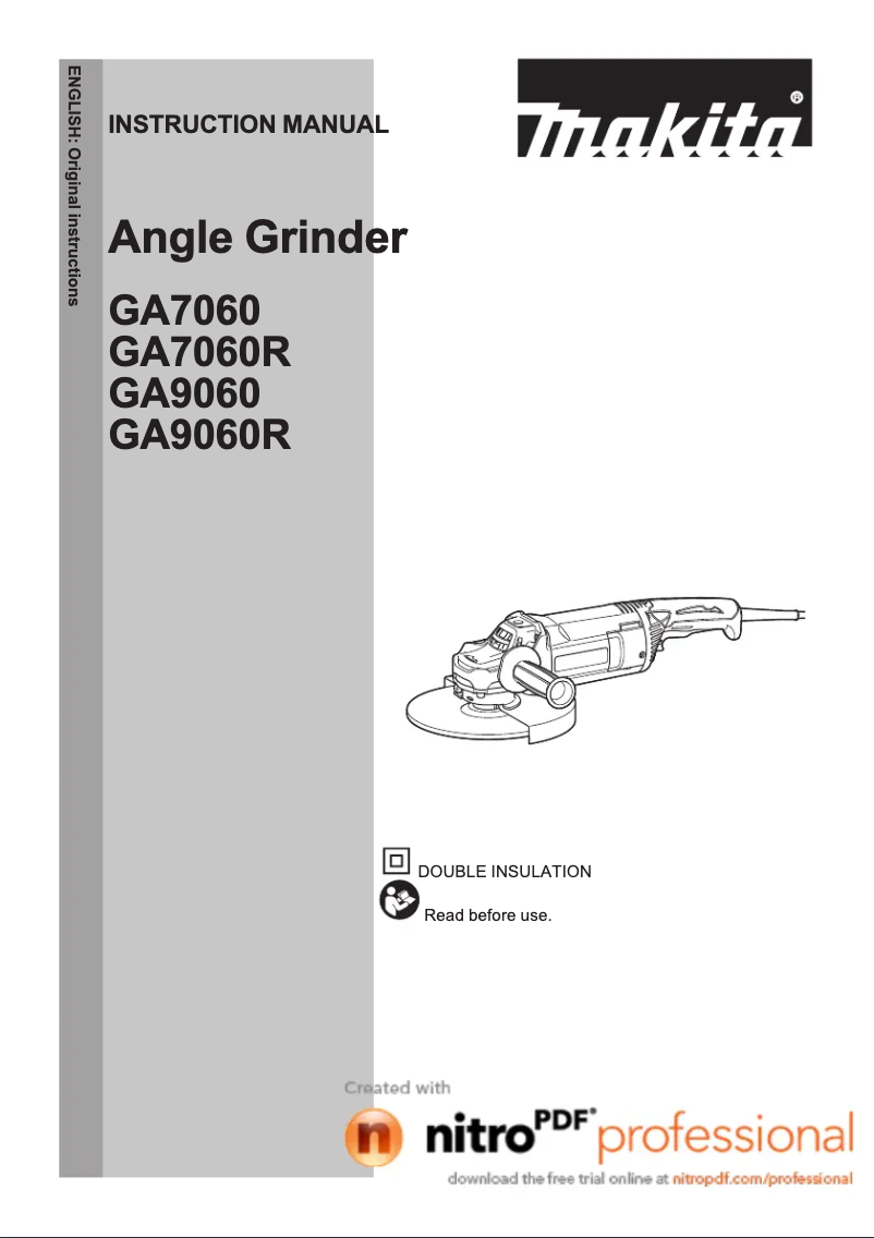 Image de la première page du manuel de l'appareil GA7060R