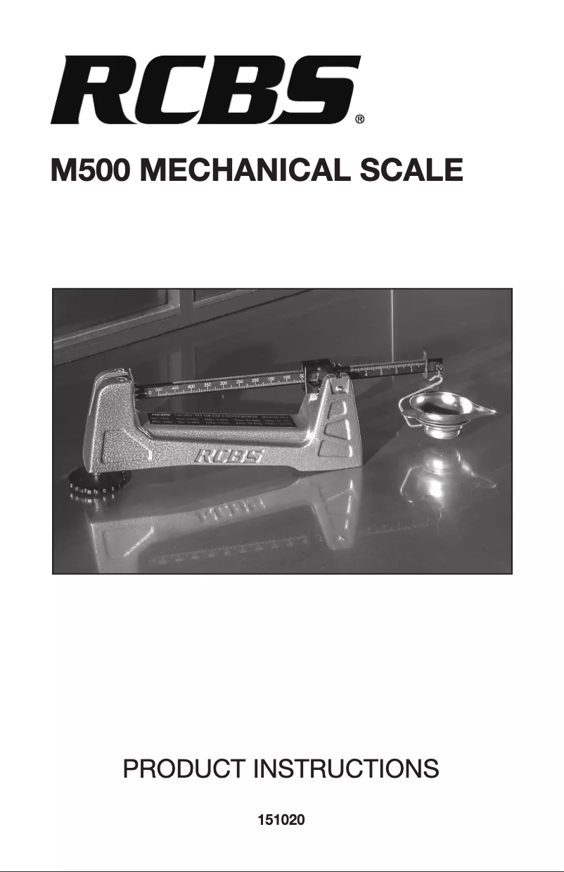 Page n°1 - Manuel utilisateur RCBS M500