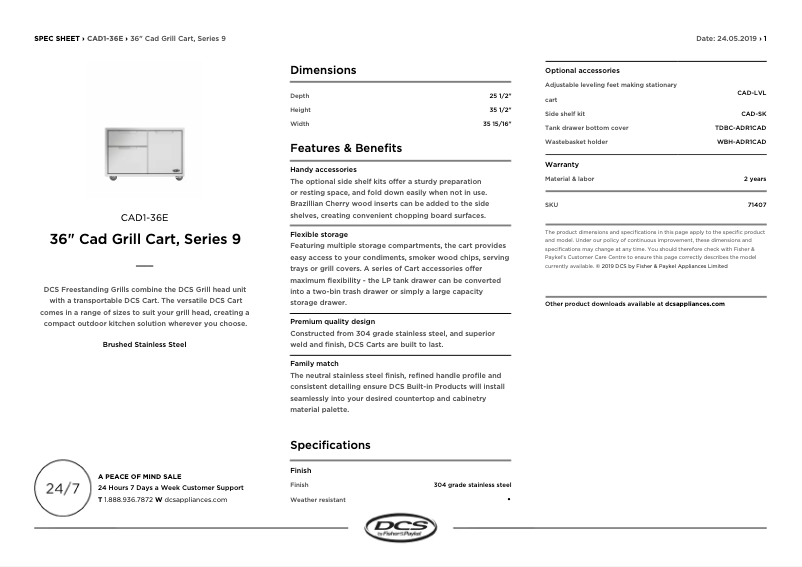 Image de la première page du manuel de l'appareil CAD1-36E