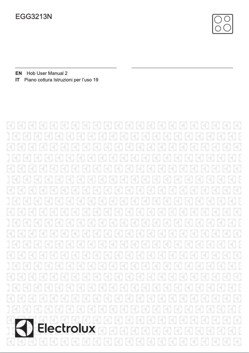 Page 1 de la notice Manuel utilisateur Electrolux EGG3213N