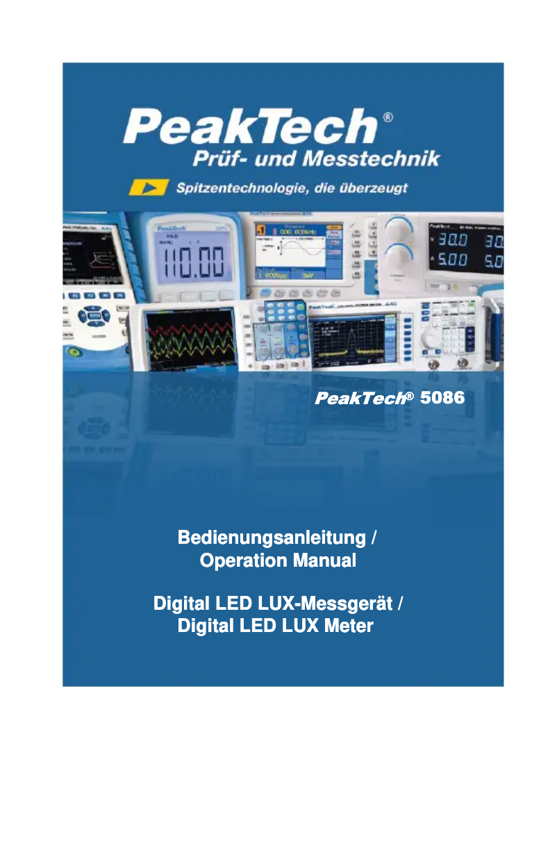 Página 1 del manual Manual de usuario PeakTech 5086