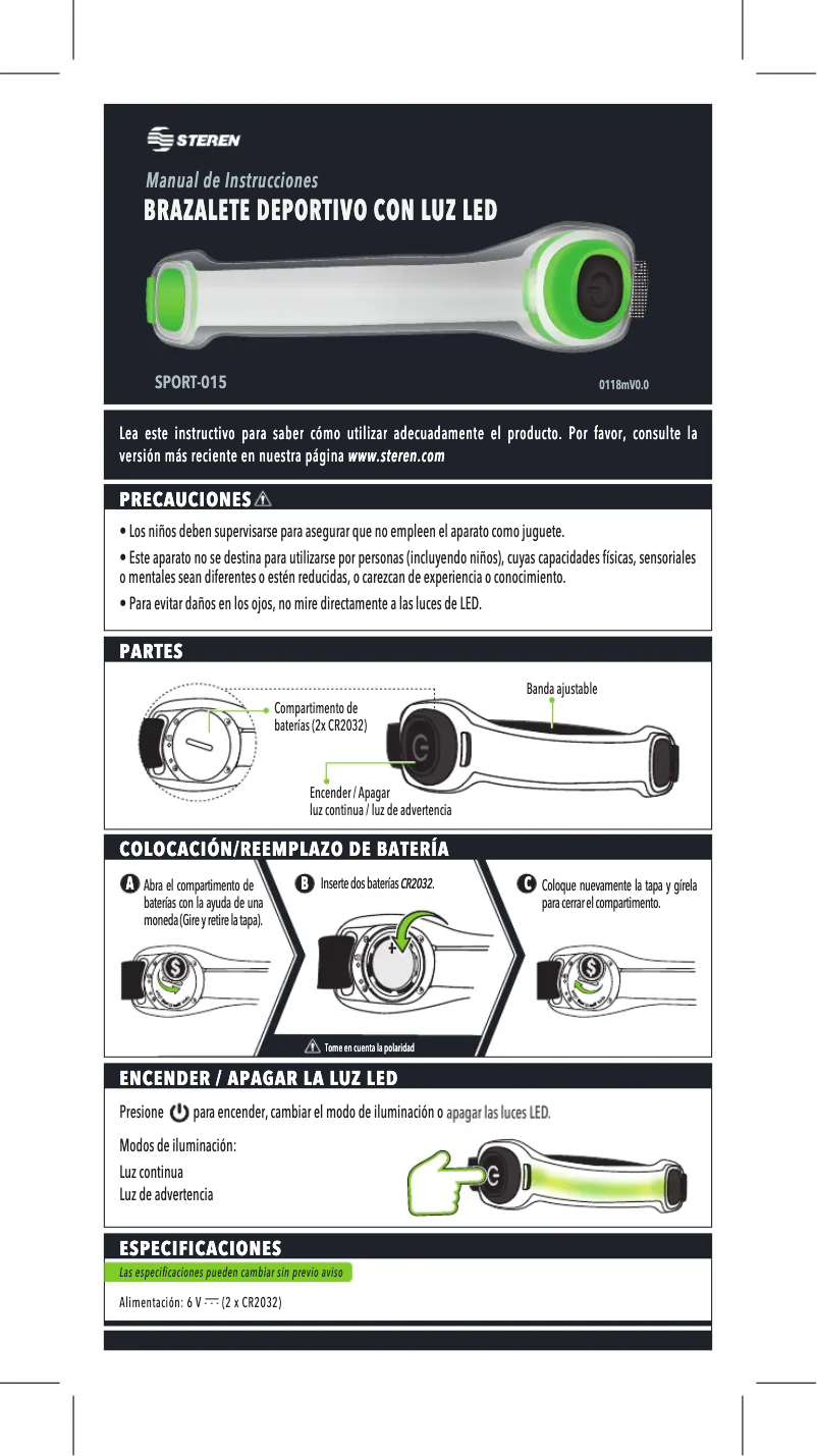 Image de la première page du manuel de l'appareil SPORT-015