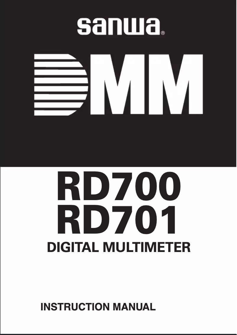Page n°1 - Manuel utilisateur Sanwa RD700