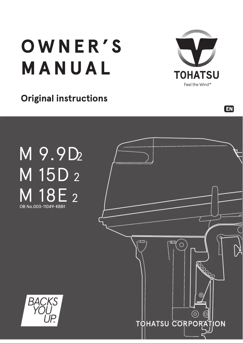 Página 1 del manual Manual de usuario Tohatsu M15D2