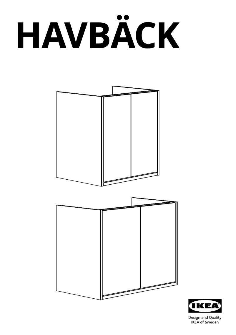 Page 1 de la notice Manuel utilisateur Ikea HAVBÄCK 005.350.35