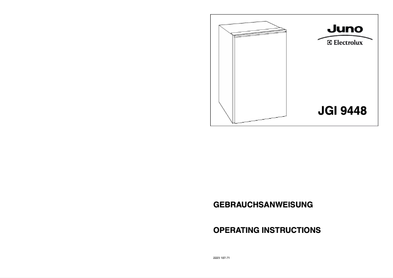 Image de la première page du manuel de l'appareil JGI9448