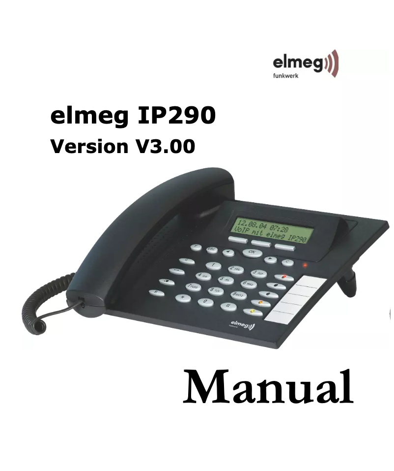 Página 1 del manual Manual de usuario Funkwerk Elmeg IP290