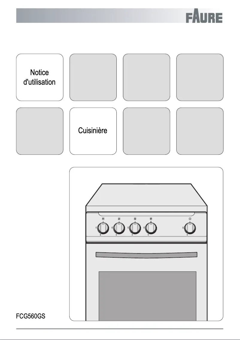 Página 1 del manual Manual de usuario Faure FCG560GW