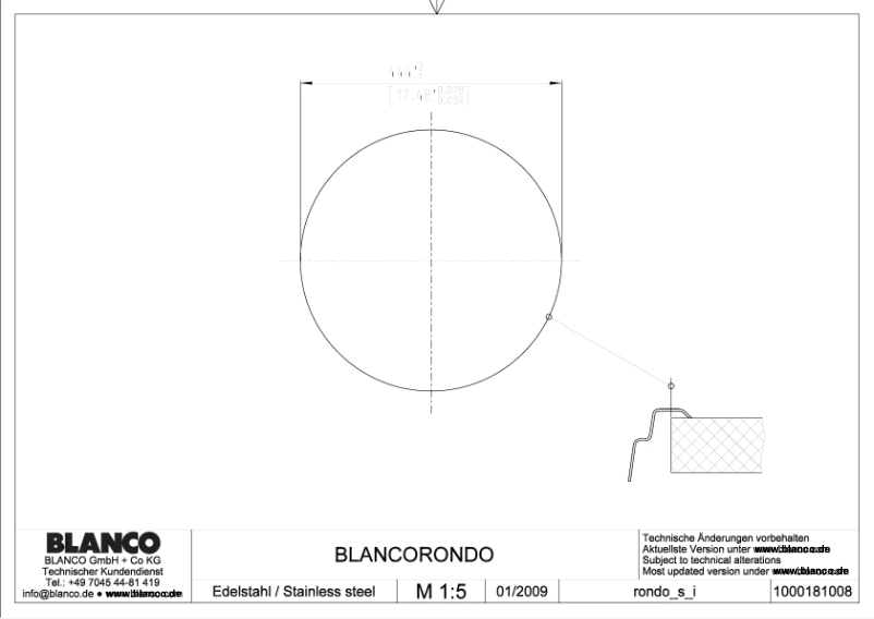 Page n°1 - Guide d'installation BLANCO RONDOSOL