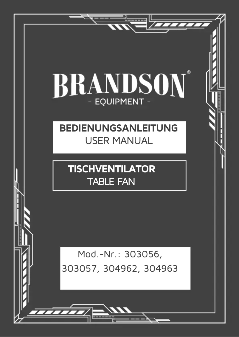 Page 1 of the manual User Manual Brandson 304963