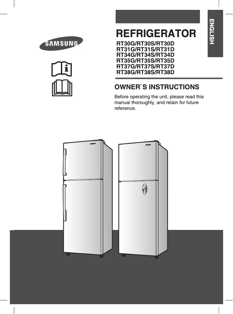 Page 1 de la notice Manuel utilisateur Samsung RT30GKSW