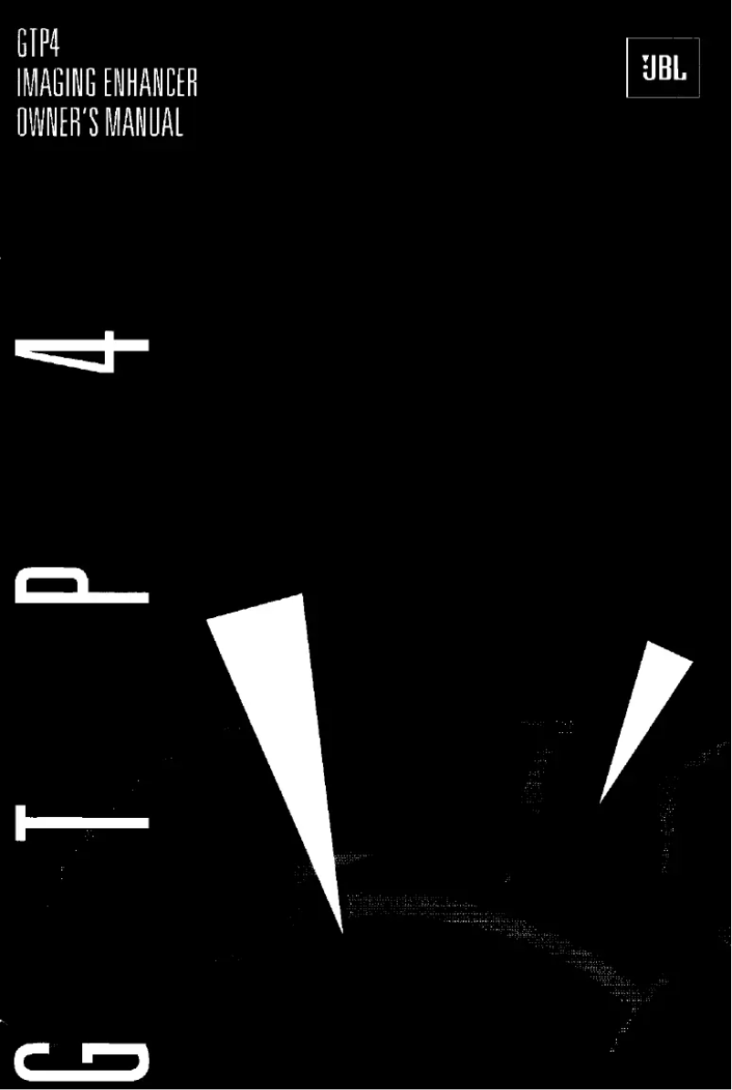 Page 1 de la notice Manuel utilisateur JBL GTP4